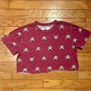 Vintage Cropped Sumo Wrestler Tee